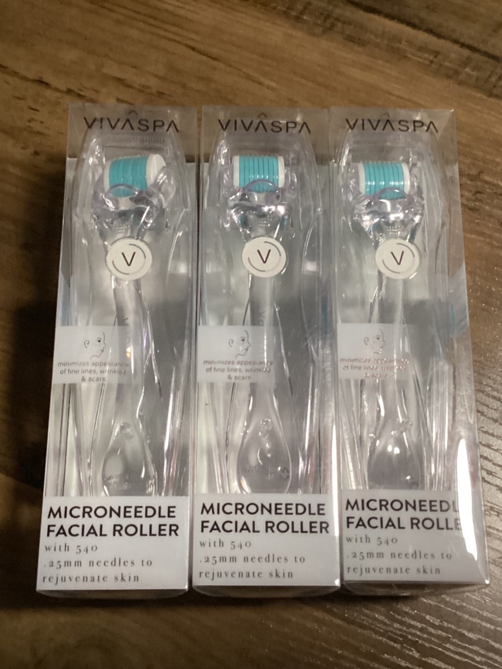 Vivaspa Microneedle Facial Roller Bundle NEW/Sealed 3 pack